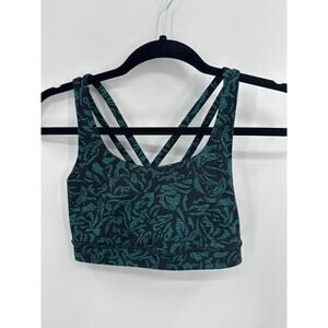 Lululemon Energy Bra Thrive Viridian Green Black Size 6